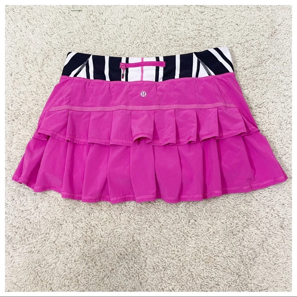 Lululemon Run Pace Setter Skirt Paris Perfection Traverse Stripe